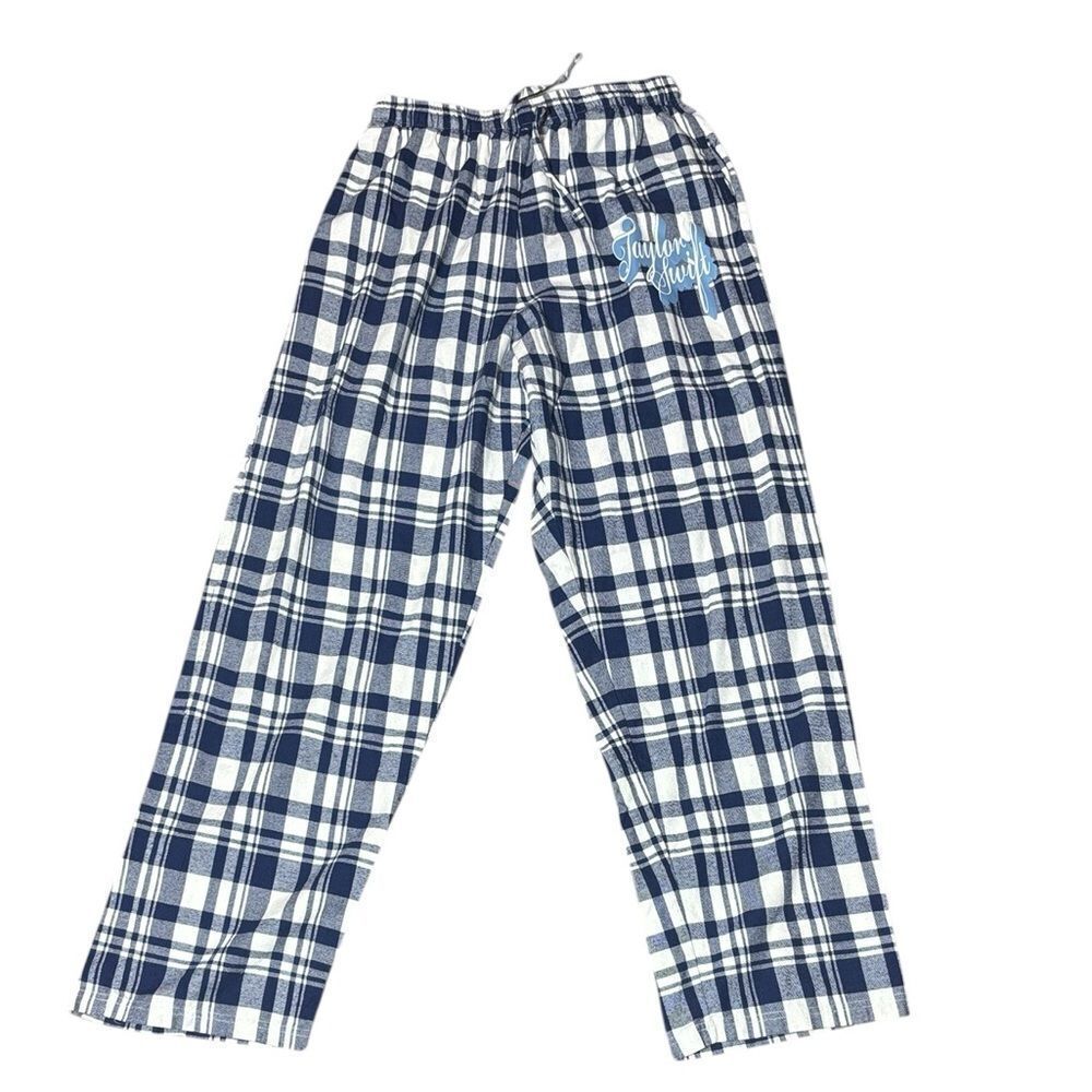 Taylor swift fearless women’s large plaid pajama pants lounge logo swiftie